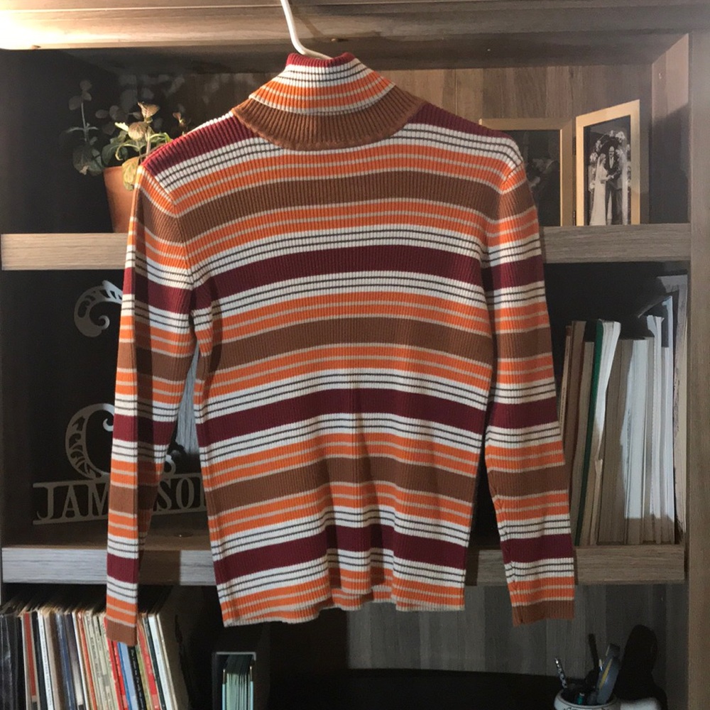 *VINTAGE* Relativity Striped Turtleneck
